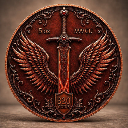 Fire Dragon Libertad Tribute 5 oz Copper Medal