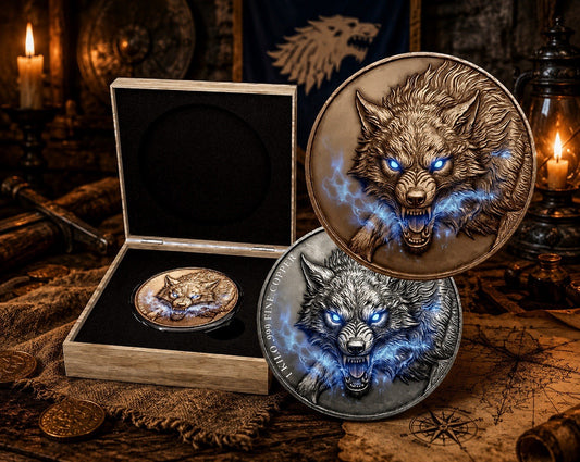 Spirit Wolf High Relief 1 Kilo .999 Copper Medal