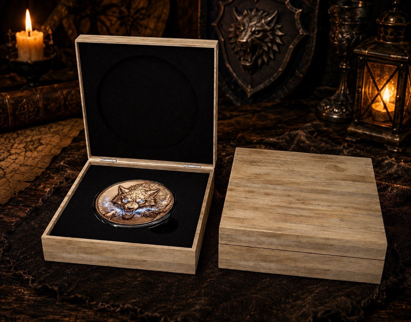 Spirit Wolf High Relief 1 Kilo .999 Copper Medal