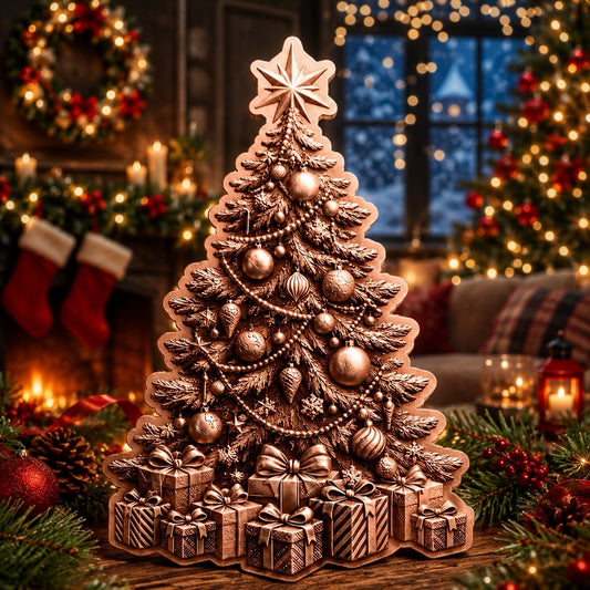2026 Cameroon Christmas Tree Shaped 3 oz Copper Coin