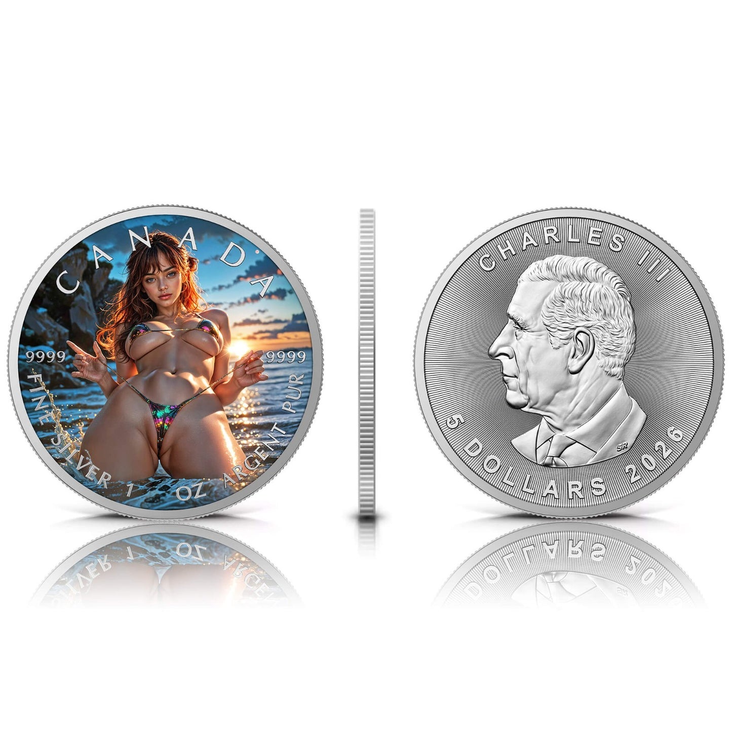 2026 Canada Maple Leaf Playful Sunset Edition 1 oz Silver