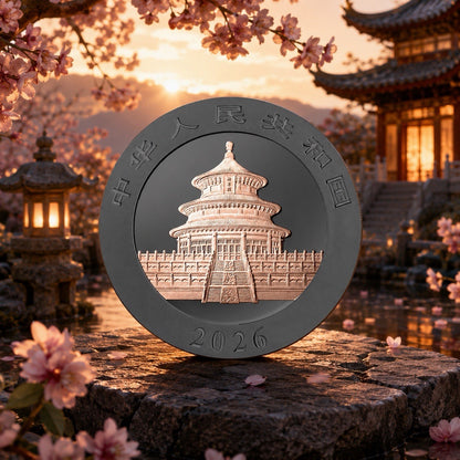 2026 China Panda Black & Pink Edition 1 oz Silver Coin