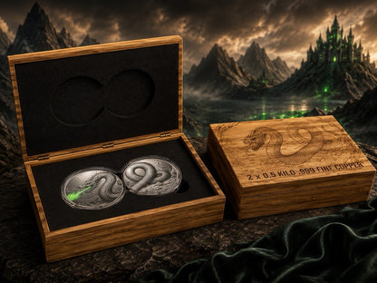 Viper’s Venom Glow-in-the-Dark 2 × 1/2 Kilo Copper Medal DuoStack