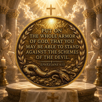Ephesians 6:11 1 oz Copper Medal in Card
