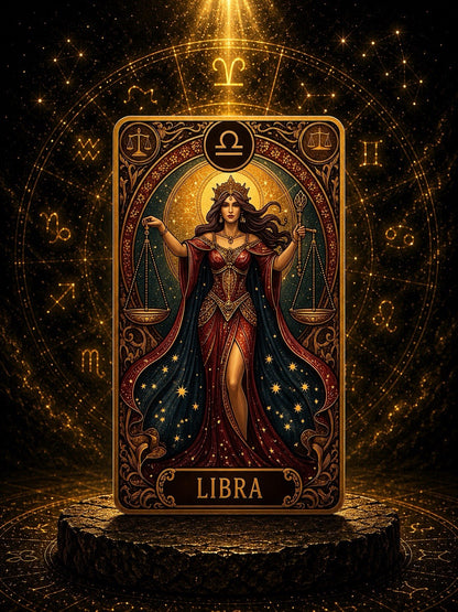 12 Constellations Zodiac Seres: 5oz Copper Art Bar,  Libra