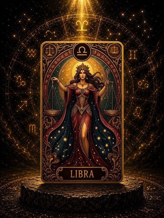 12 Constellations Zodiac Seres: 5oz Copper Art Bar,  Libra