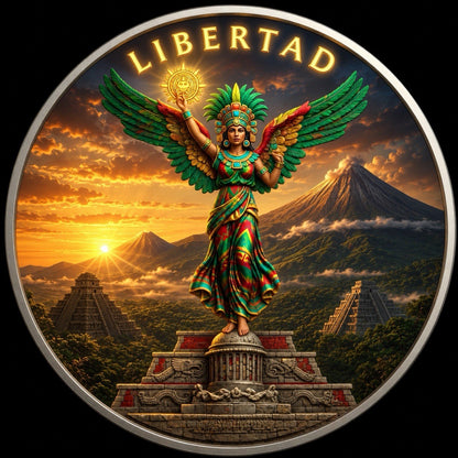 1 oz Colorized Libertad Holding the Sun