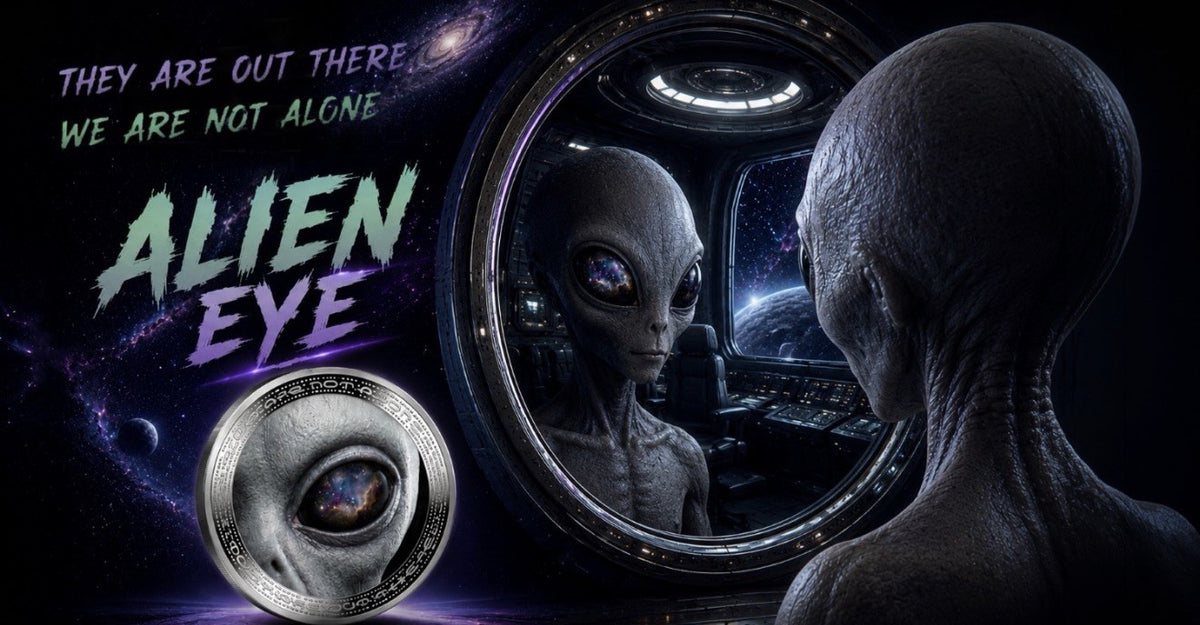 2026 Cameroon Alien Eye 1 oz .999 Silver Proof Coin Colorized Space Eye