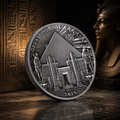 2026 Solomon Islands Great Pyramids of Giza 100g Silver Coin