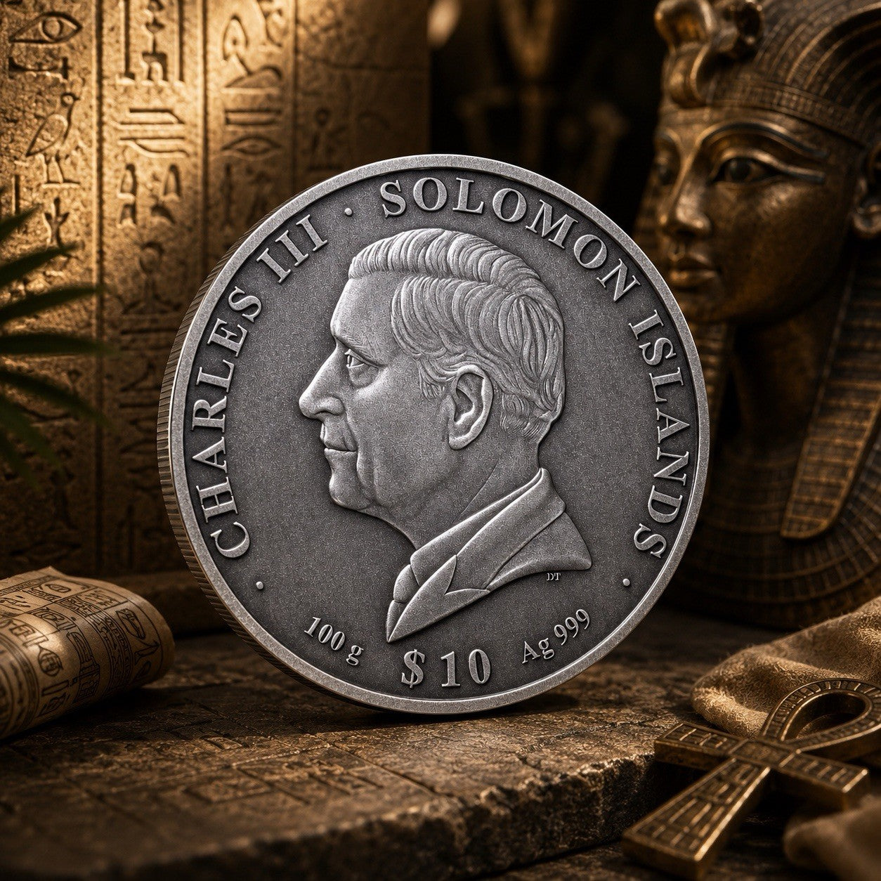 2026 Solomon Islands Great Pyramids of Giza 100g Silver Coin