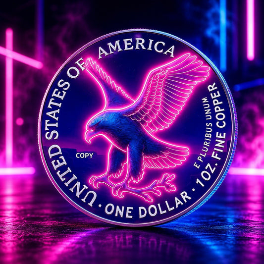 2026 3D Neon Liberty American Eagle UHR 1 oz .999 Copper Coin