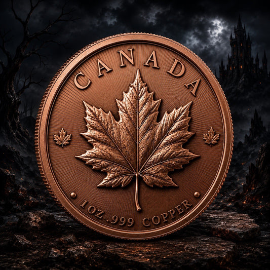2026 Canada Maple Leaf  Dark Beauty  1oz Copper Coin