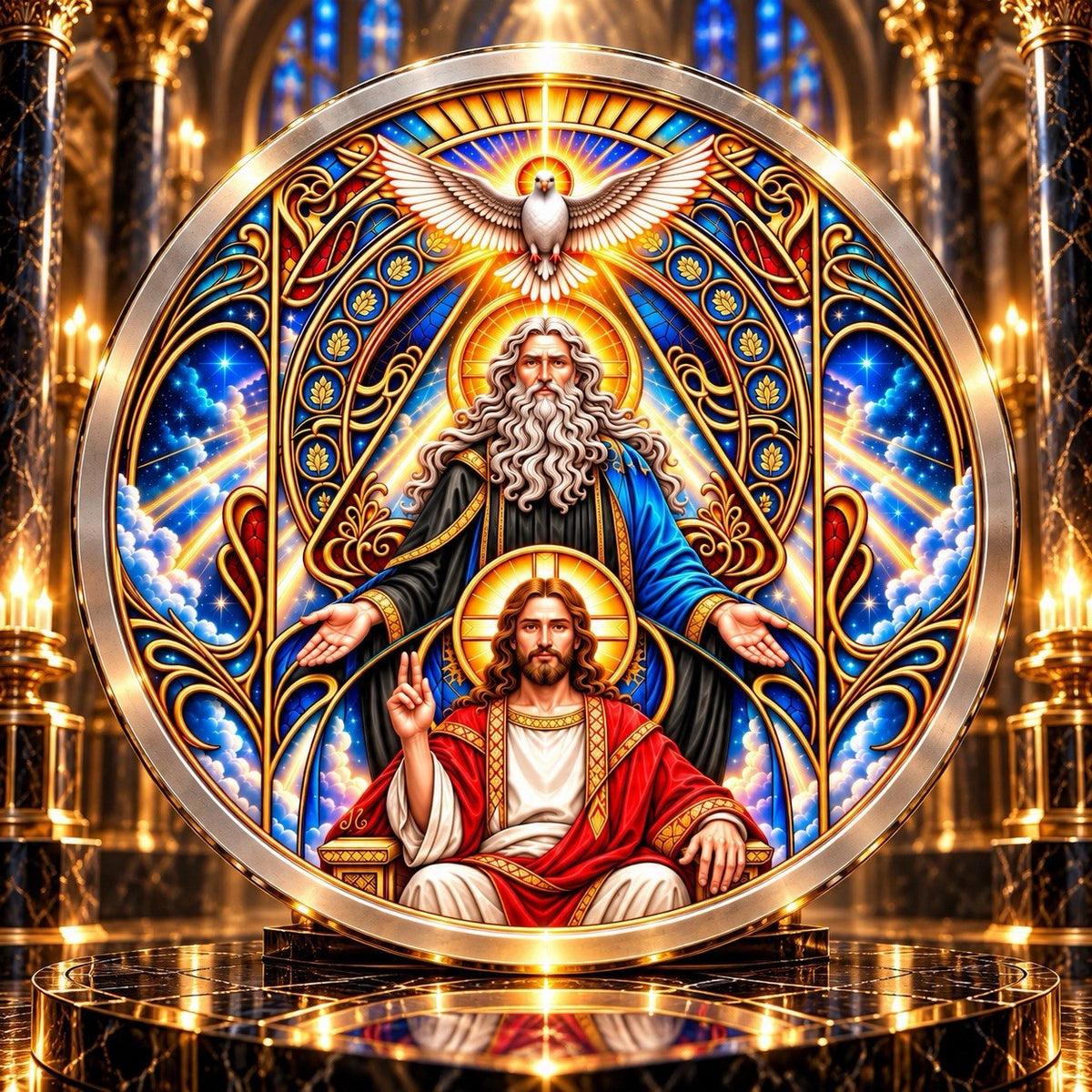 2026 Silver Shield Holy Trinity 1 oz Silver Proof Medal in Box w/COA