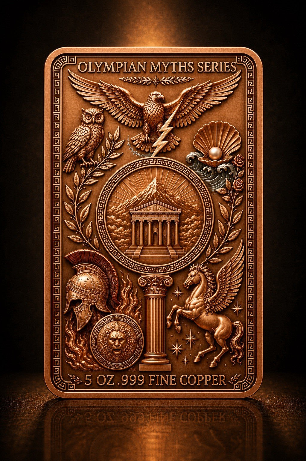 2026 Olympian Myths Series: Ares  5oz Copper Bar