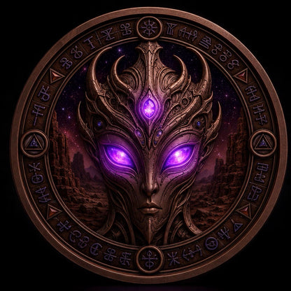 2026 Beyond the Universe: Martian Relic 1oz Copper Round  Glow effect