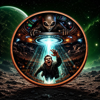2026 Alien Invasion .999 5 oz Copper Medal with Glow-in-the-Dark Capsule