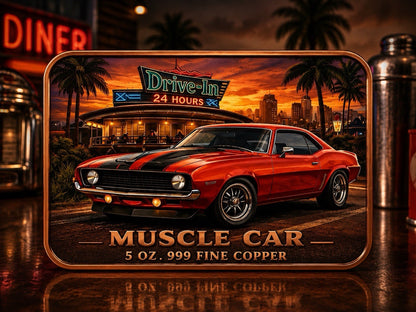 Pedal to the Metal Automotives Colorized 5 oz Copper Bar Set Of 3