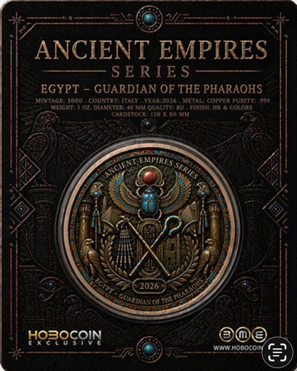 Ancient Empires - Egypt 1 oz Copper Round in Card