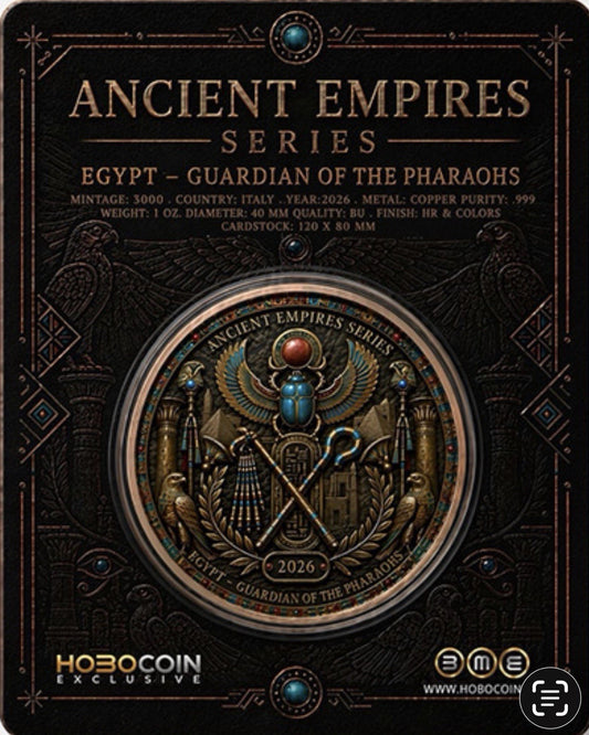 Ancient Empires - Egypt 1 oz Copper Round in Card