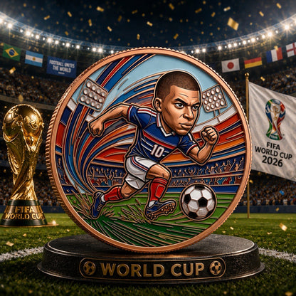 2026 Football Star Series: 1oz Kylian Mbappe Copper Coin UHR