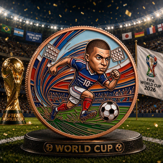 2026 Football Star Series: 1oz Kylian Mbappe Copper Coin UHR