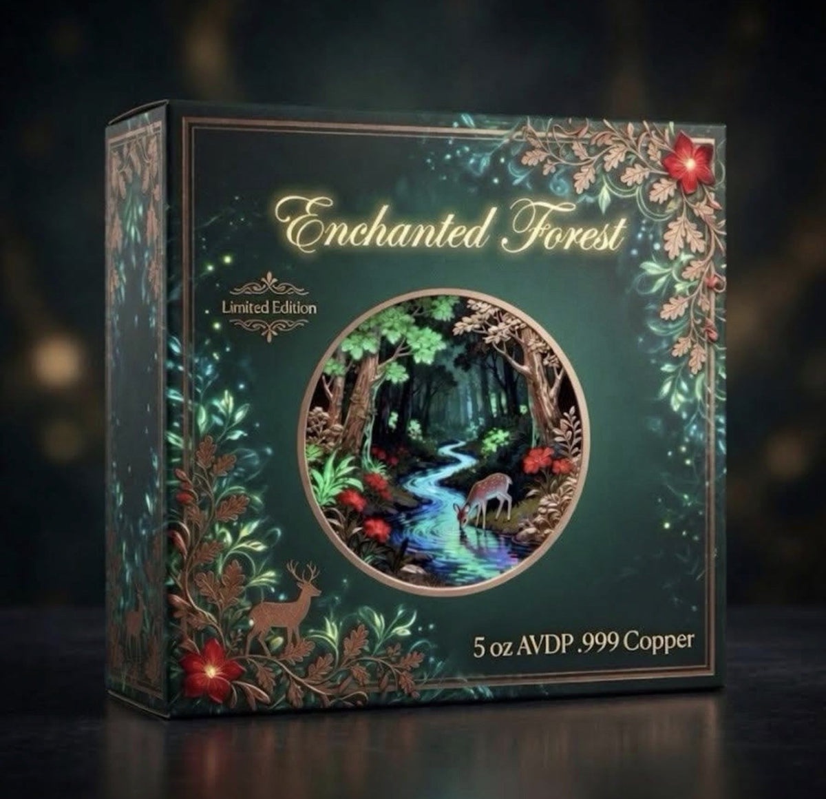 2026 Enchanted Forest 5 oz .999 Fine Colorized Copper Medal in Box