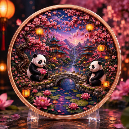 2026 Cute Panda Series:  Cherry Night 5oz Copper Coin High Relief 3D