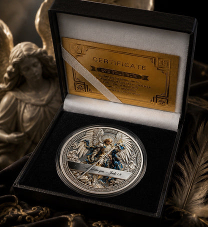 St. Michael Archangel, Religious Commemorative Coin, Victoria Supra Malum