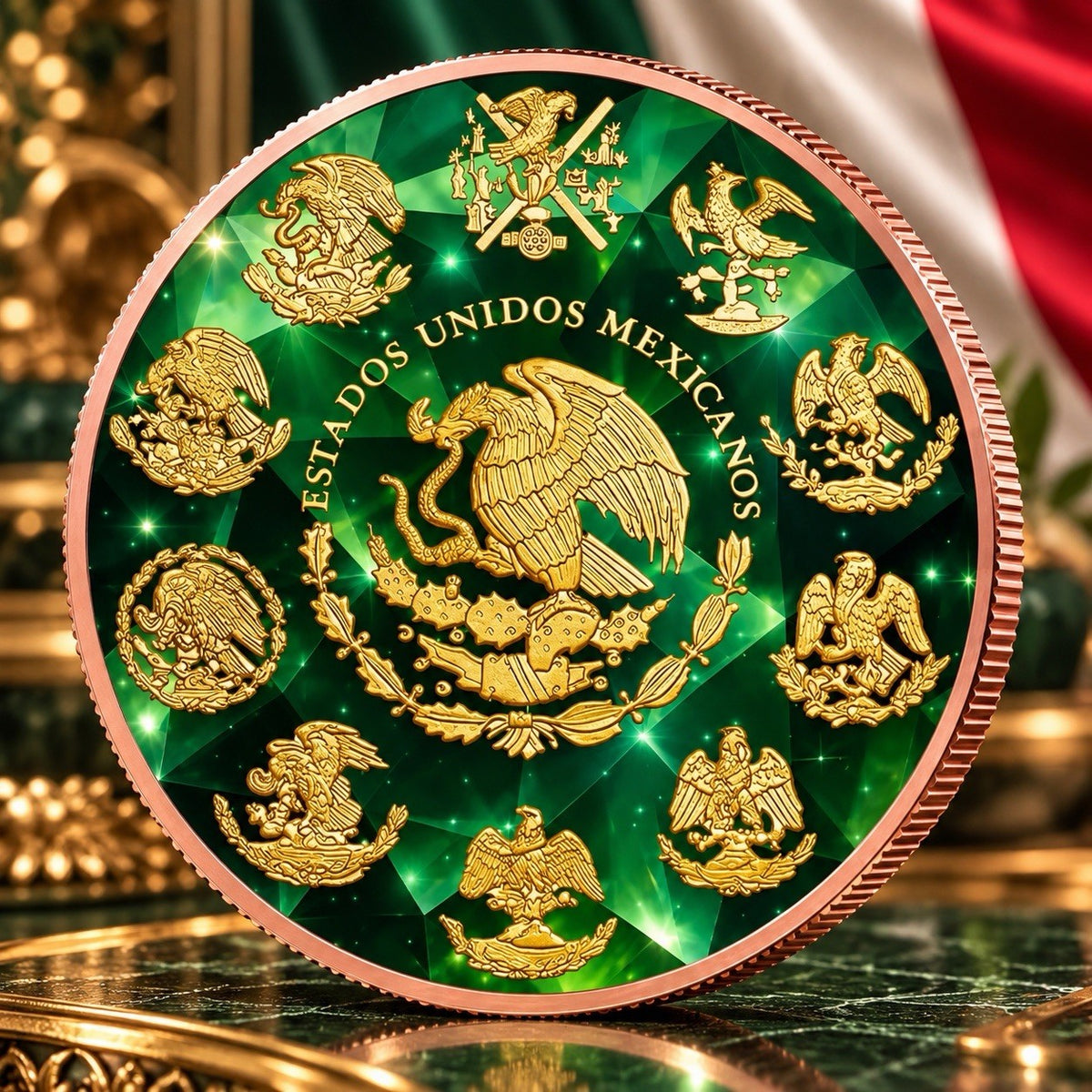 2026 Libertad Energy & Stones Series: Emerald Power 5oz Copper Round