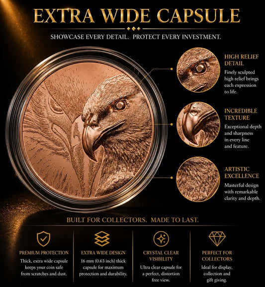 2020 Mongolia 50 gram Copper Majestic Eagle From CIT Mint UHR