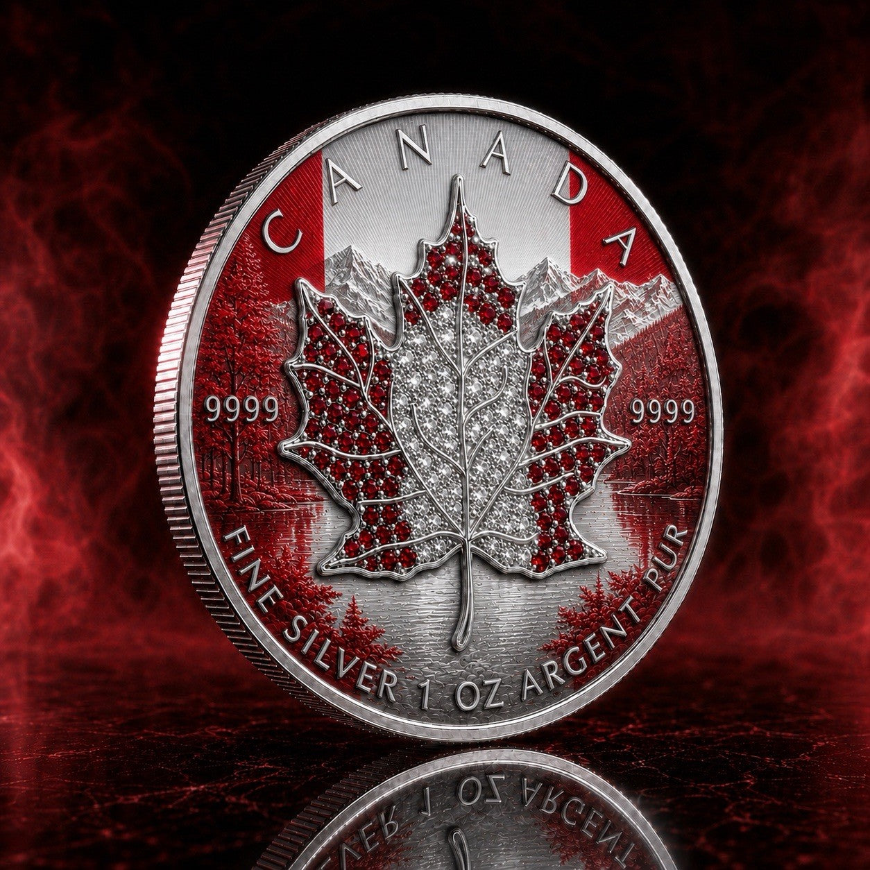 2026 Maple Jewel of Canada Bejeweled 1oz .999 Silver Coin