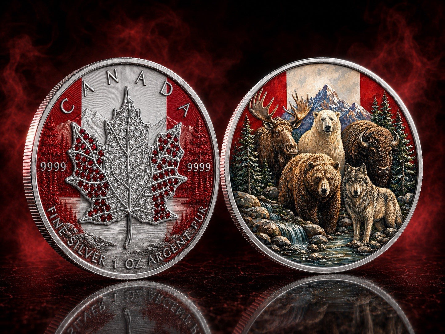 2026 Maple Jewel of Canada Bejeweled 1oz .999 Silver Coin