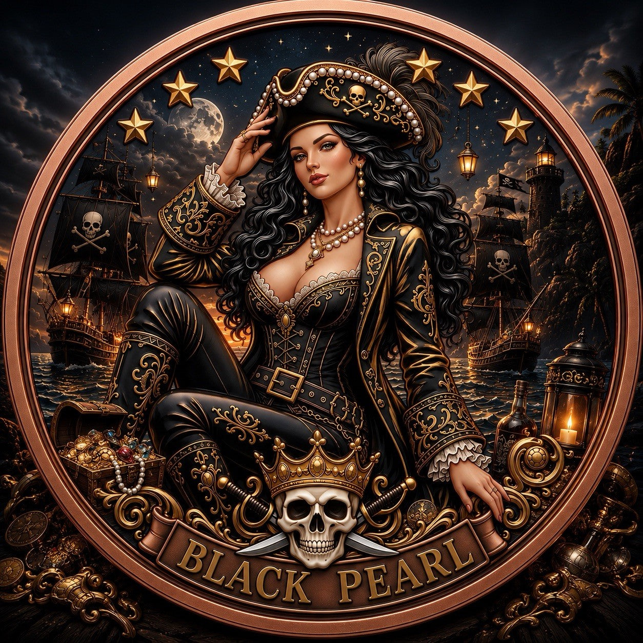 2026 Beauty Pirates Series: Black Pearl 1oz UHR Copper Coin