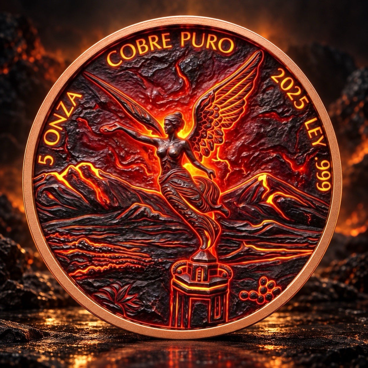 2026 Libertad Mystic Mexico Series: Volcanic 5oz Copper Coin