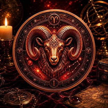 2026 Celestial Zodiacal Series: Astro Zodiac Aries 5oz UHR Copper