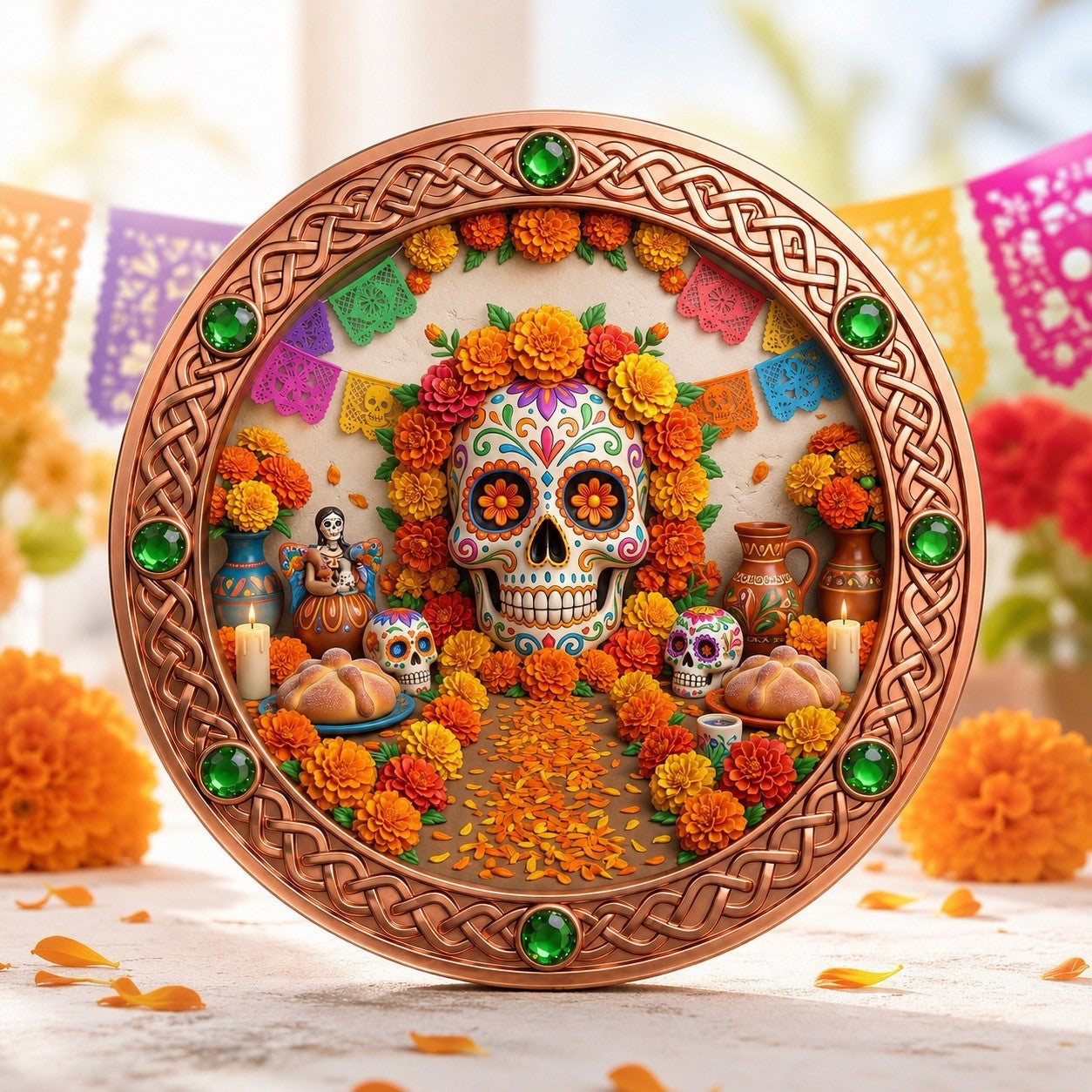 2026 Memento Mori Series: Ofrenda Sagrada 1 Oz Copper Coin Día de Los Muertos