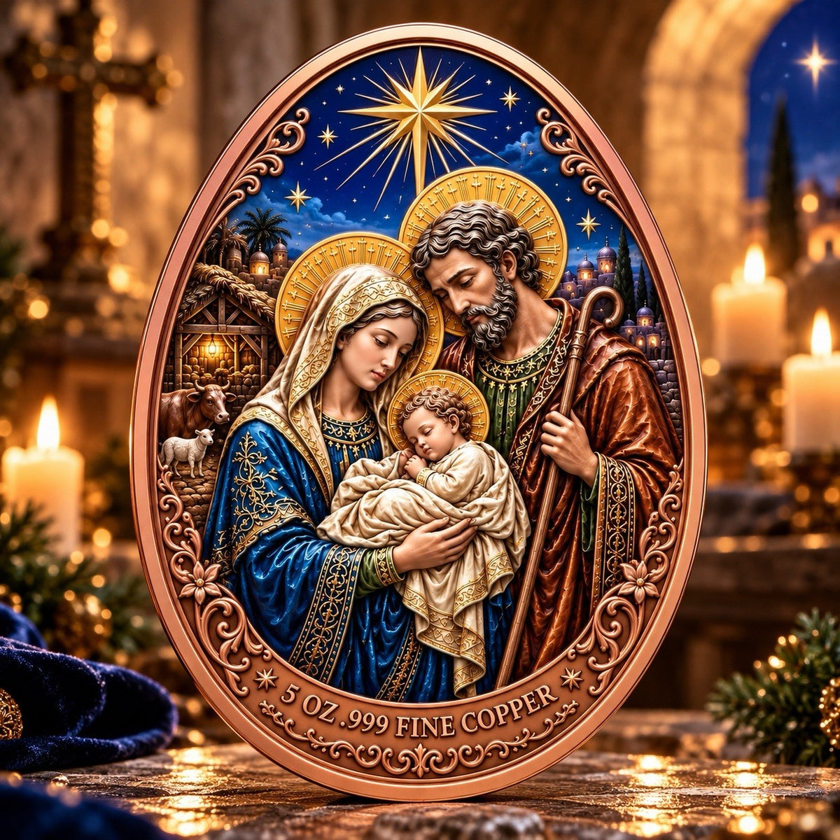 2026 Divine Revelations Series: The Nativity 5oz Copper