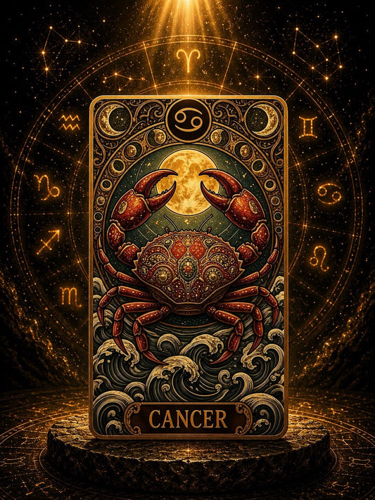 12 Constellations Zodiac Seres: 5oz Copper Art Bar,  Cancer