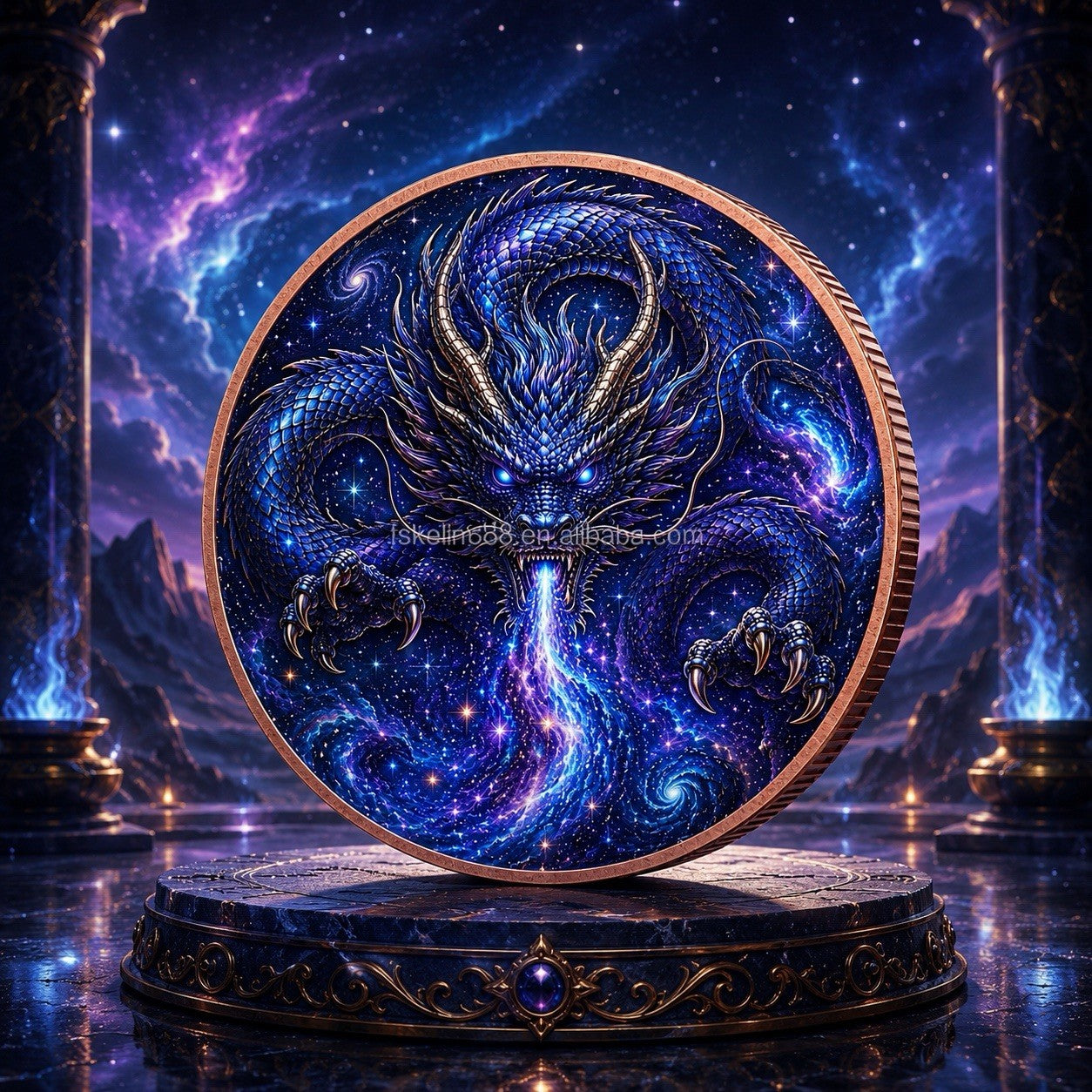 2026 Chinese Myth Dragon Series: Eternal Fury UV 1 oz Copper Coin