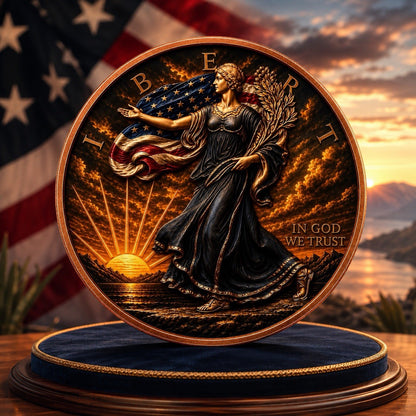 2026 Statue of Liberty Series: Sunset Lady 3D UV ACE 5oz Copper Coin