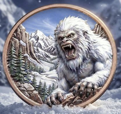 5oz Yeti Colorized .999 Copper Round in Capsule
