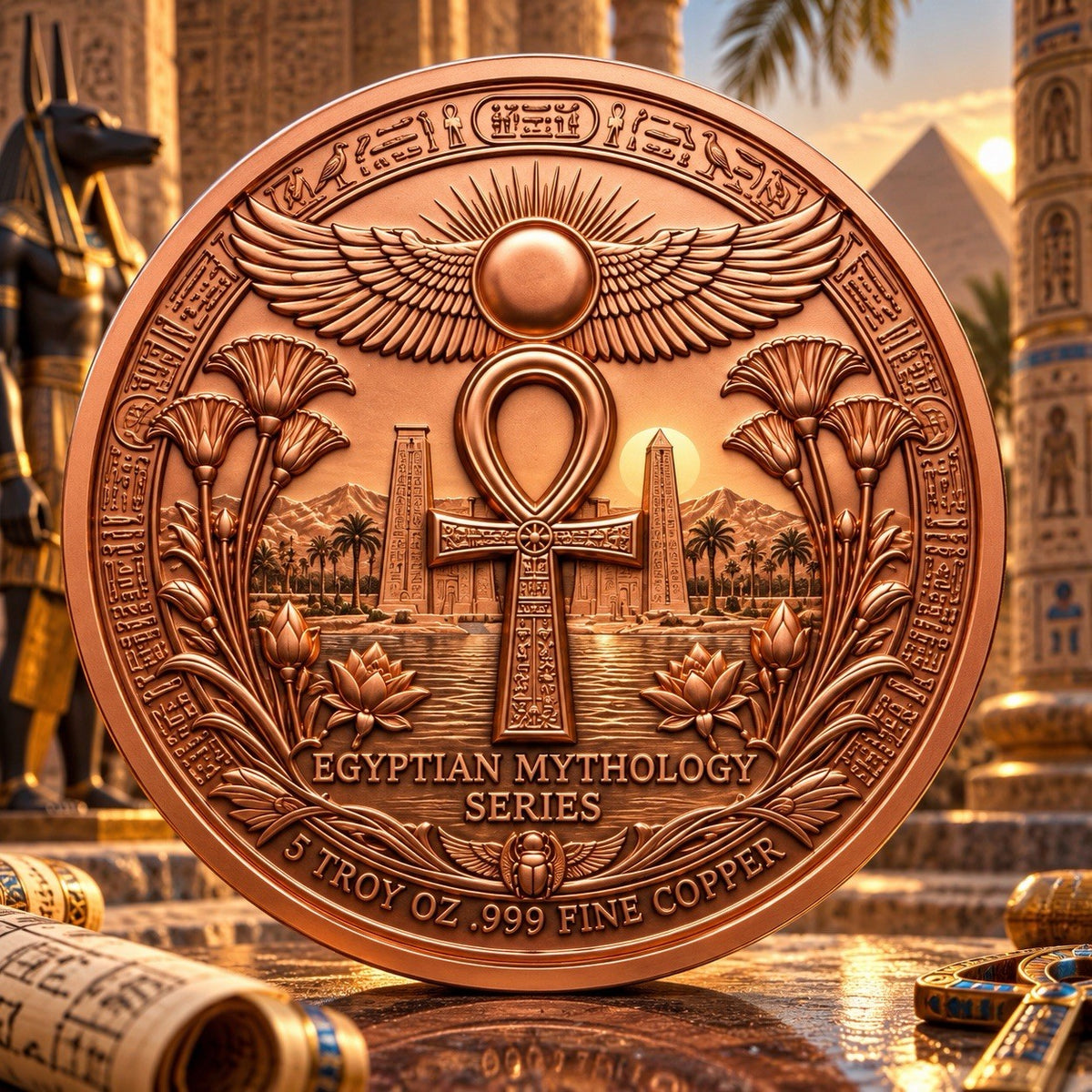 2026 Egyptian Mythology Gods Series: Isis 5oz Copper Round