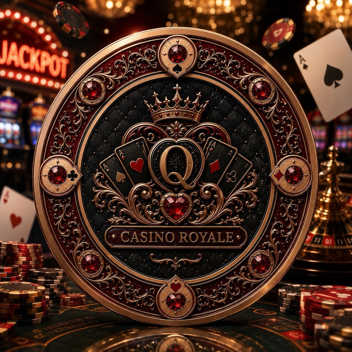 Casino Royale - Lady Luck Colorized 1 oz Copper Medal
