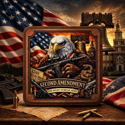 2026 2nd Amendment 1oz Copper Square Bar Stackable with Capsule