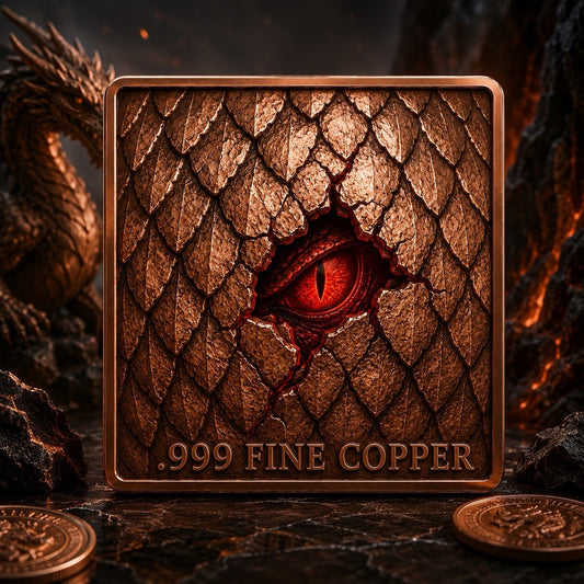 3D UHR Elemental Beasts Series: Acidic Fury 5oz Copper Bar
