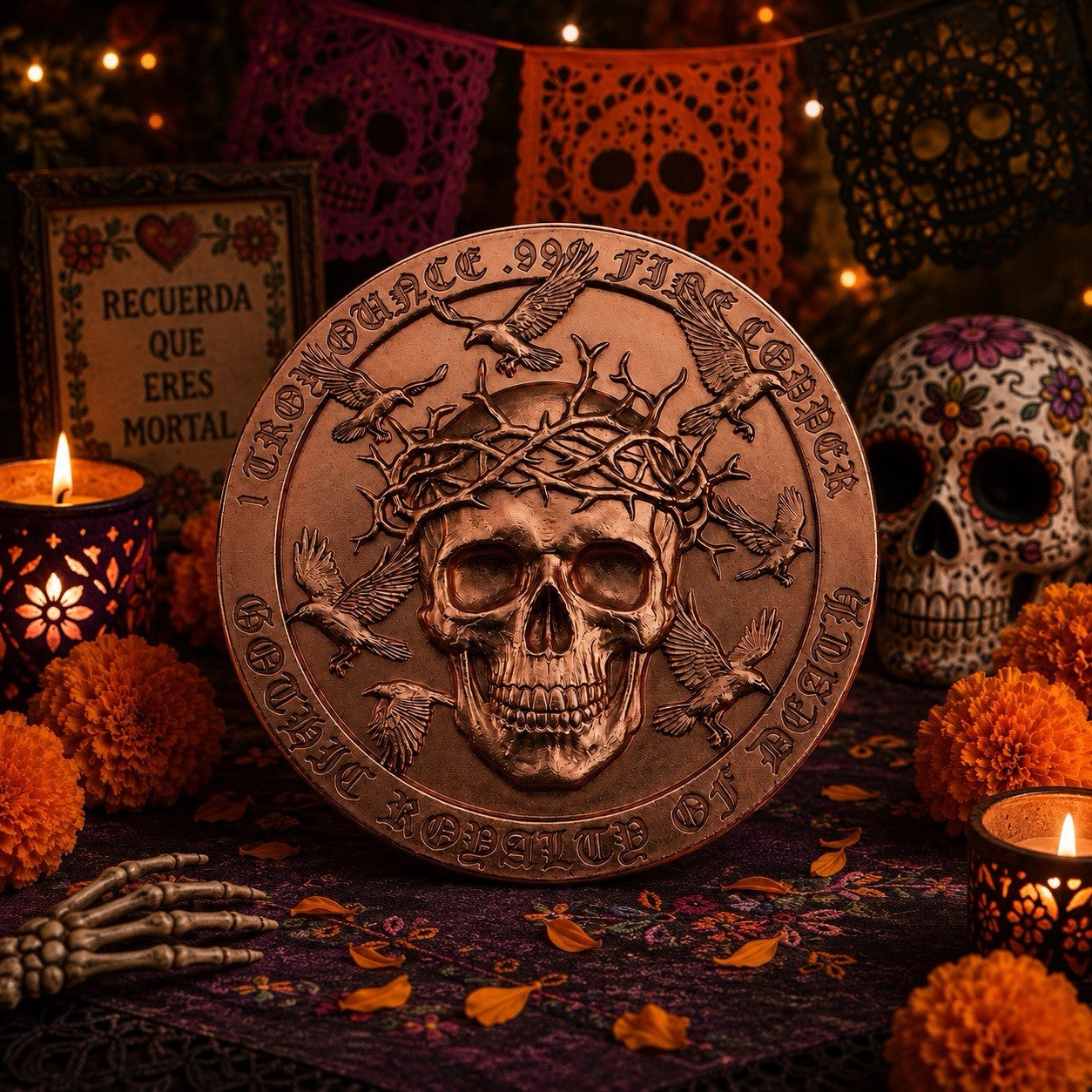 2026 Memento Mori Series Love Beyond Death 1oz Copper Coin Día de Los Muertos