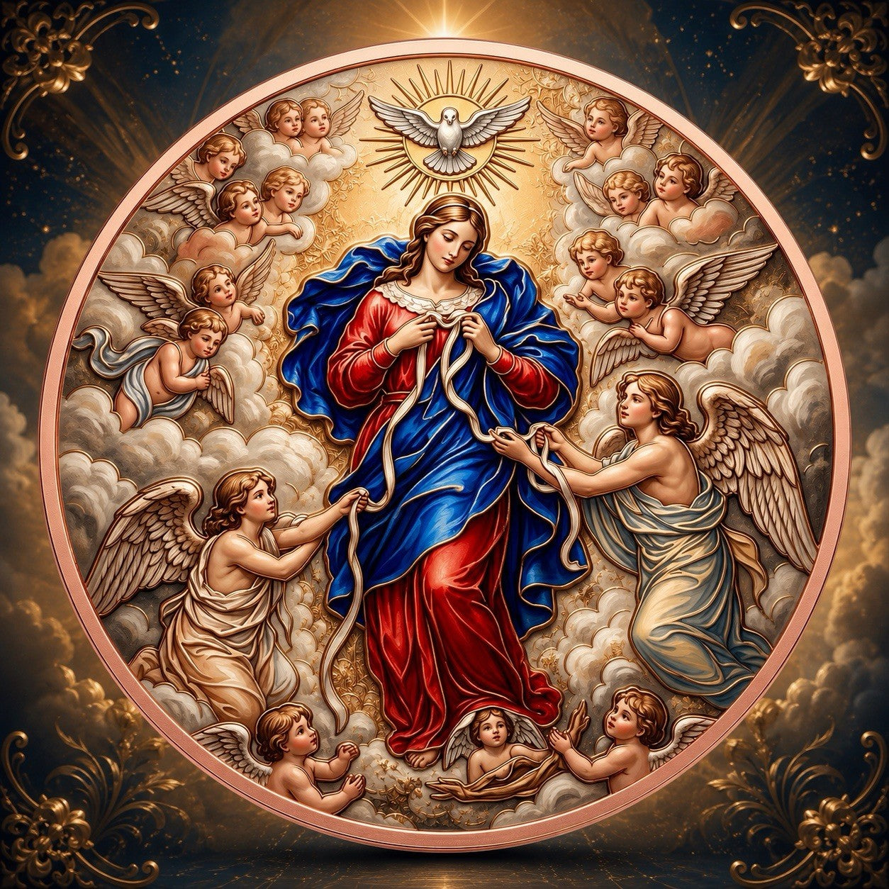 2026 Jesus Series: Our Lady Untier of Knots 5oz Copper Coin (PRE-ORDER)