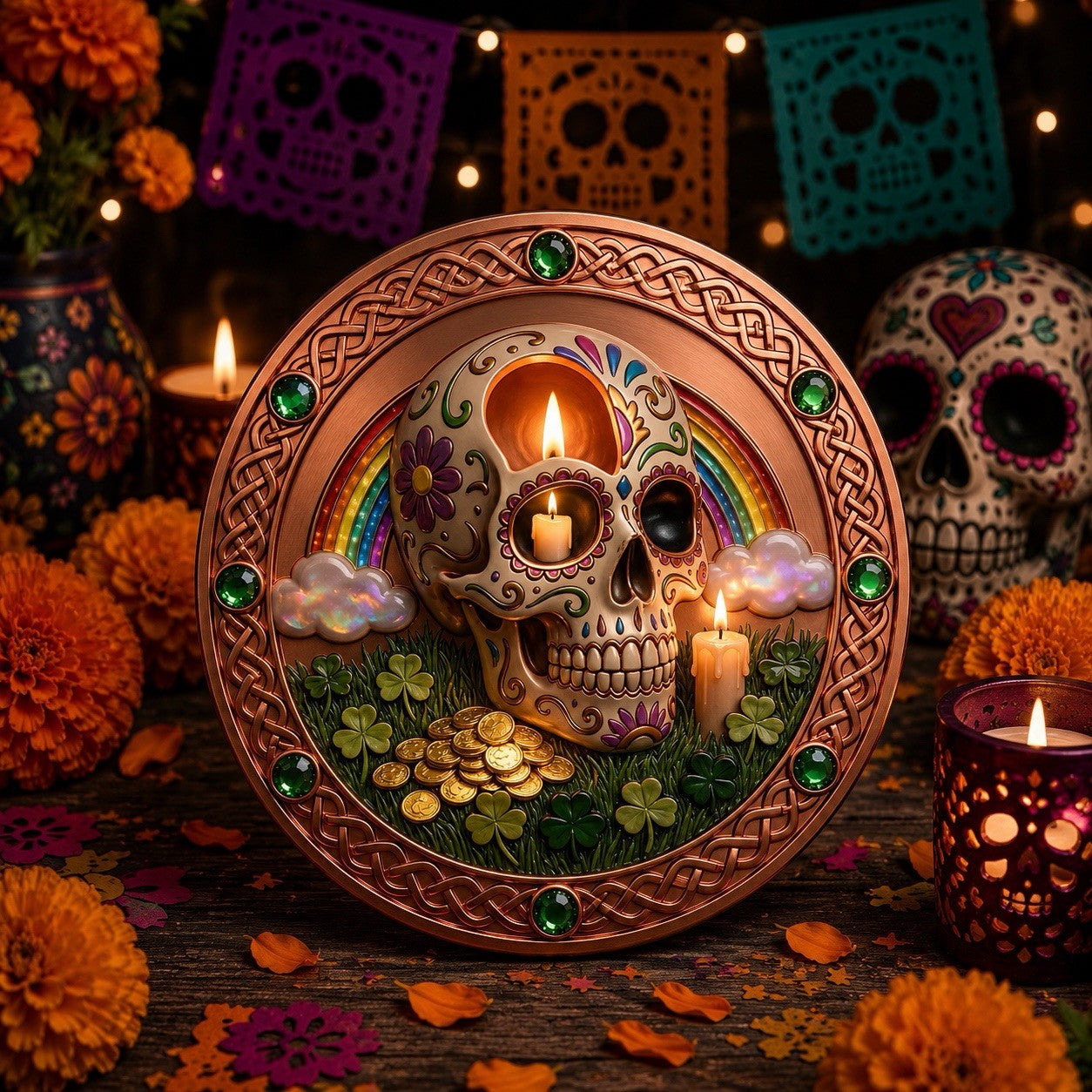 2026 Memento Mori Series La Catrina 1oz Copper Coin Día de Los Muertos