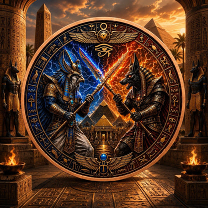 2026 The Egyptian Legacy: Horus vs Anubis 5oz UHR 3D Copper Round