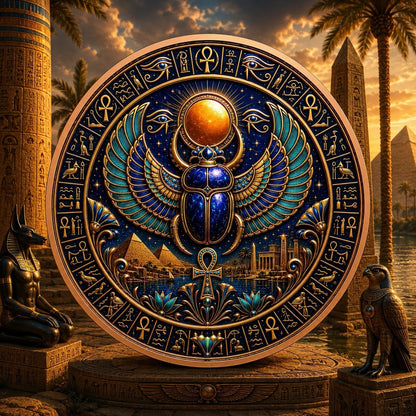 2026 The Egyptian Legacy: Horus vs Anubis 5oz UHR 3D Copper Round